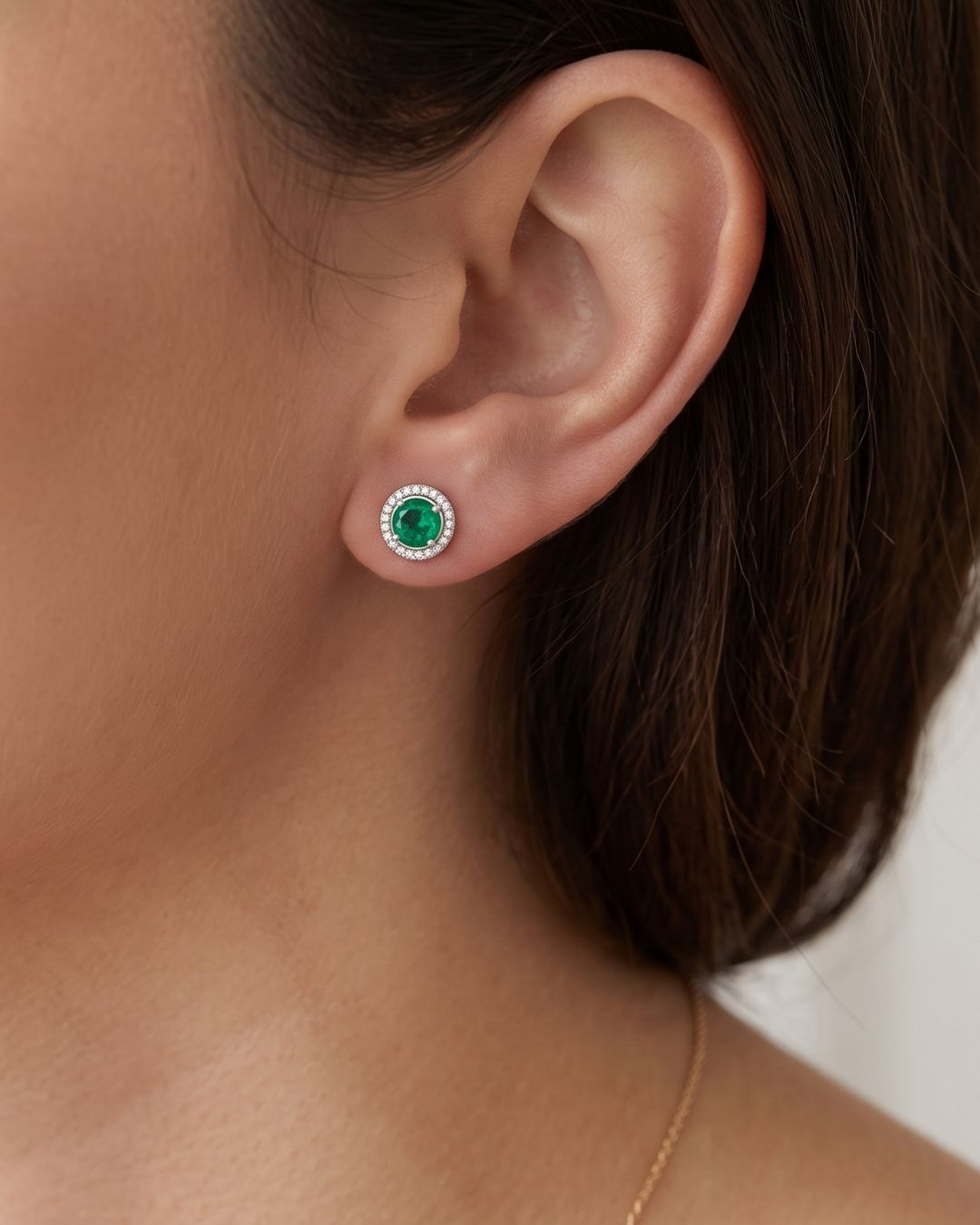 Aretes Halo - Pedra México